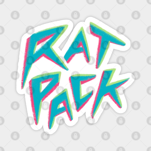 Rat Pack Magnet by toppiesart