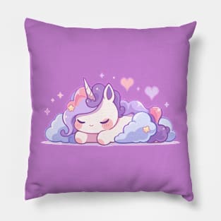 Cute Happy Kawaii Baby Unicorn Pillow