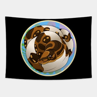 Pied Ball Python Circle Tapestry