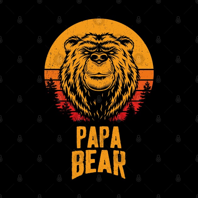 Papa Bear Vintage Retro by trendingoriginals