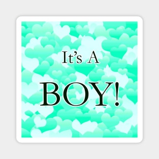 It's A Boy! Light Greens Magnet