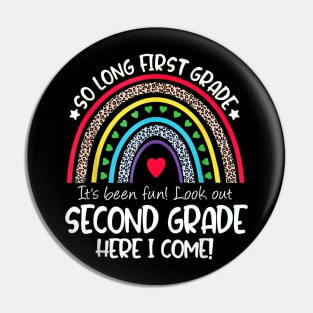 Hello 2nd Grade Teacher Student Back To School Rainbow Pin