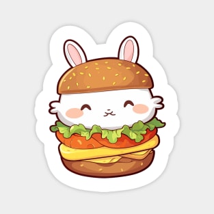 Cute Burger Bunny Magnet