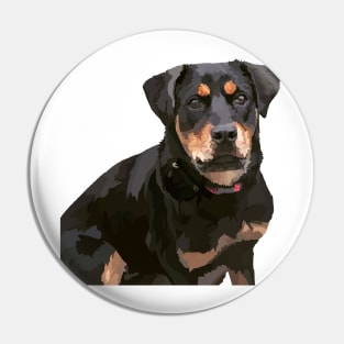 Rottweiler doodle Pin