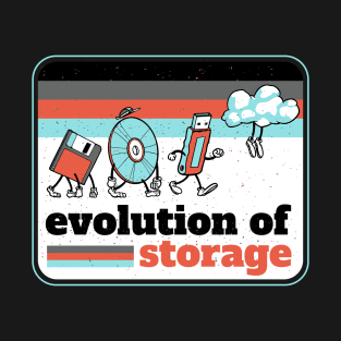 Evolution Of Storage Vintage Floppy Disc T-Shirt