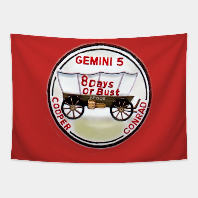 Gemini 5 mission patch/Artwork Tapestry by WarDaddy