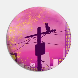 Pink Tints Fireflies Pin