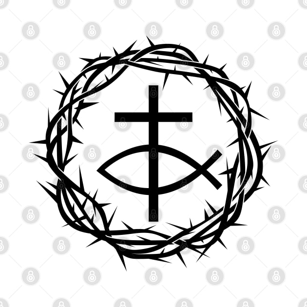 The crown of thorns and the cross of Jesus by Reformer