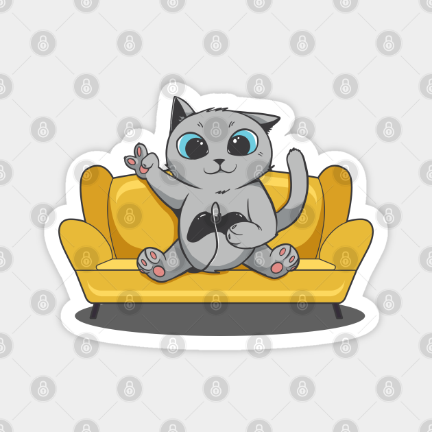 cute cat gaming game kitten gamer cats funny video games - Gaming Cat - Magnet | TeePublic cute cat gaming game kitten gamer cats funny video games - Gaming Cat - Magnet | TeePublic