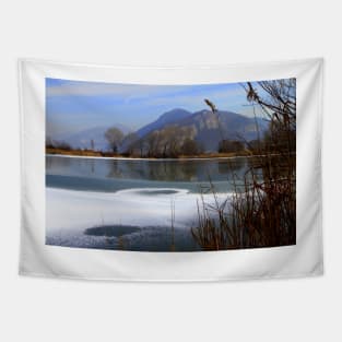 A cold day on the lake Tapestry