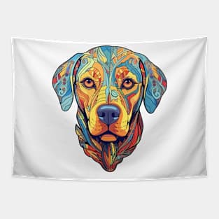 Labrador head ayahuasca art Tapestry