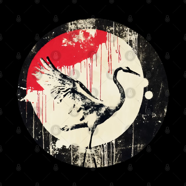 Heron Vintage abstract street art by TomFrontierArt