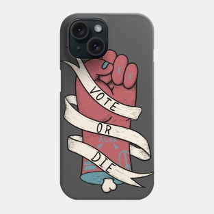 Vote or Die - US Elections 2020, November 3rd | Red Fist Phone Case