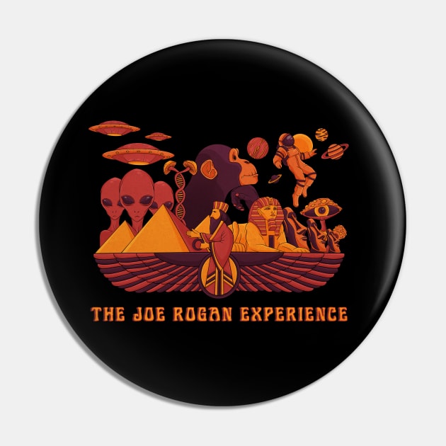 The Joe Rogan Experience - Psychedelic Design Pin by Artistic Imp