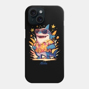 Aloha Shark Shirt | Hawaiian Style Shark Tee | Beach Lover's Apparel Phone Case