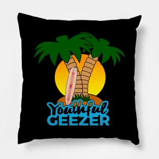 Youthful Geezer Palm Island Pillow