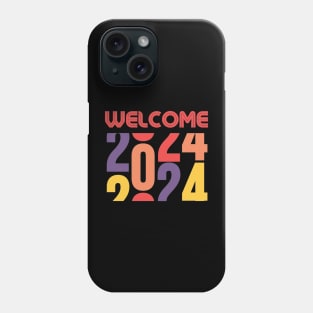 Welcome 2024 Typography Phone Case