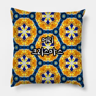 Golden church mural pattern. Pillow