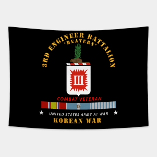 COA - 3rd Engineer Battalion - Korean War w KOREA War SVC Tapestry