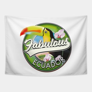 Explore fabulous Ecuador logo Tapestry