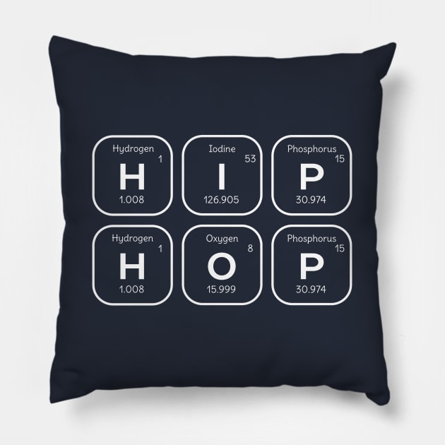 Hip Hop Periodically Table Of Elements Pillow by happinessinatee