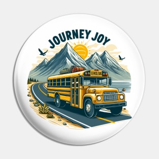 School Bus Journey Joy Pin