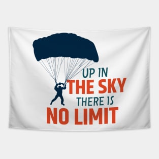 Skydiving Sky Skydiver Parachute Saying Tapestry