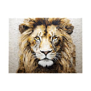 Lion Animal Art Decor Paint Mosaic T-Shirt