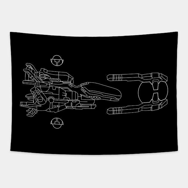 R-Type line Tapestry by JMADISON