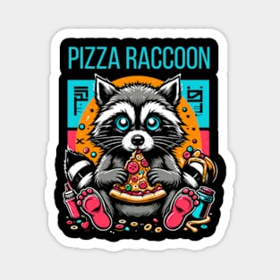 Pizza Raccoon Magnet