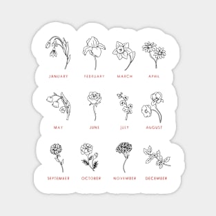 Birth flower Magnet