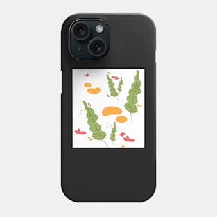 Tropical Nature - Leaf and flowers Phone Case