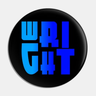 Wright, name, typography Pin