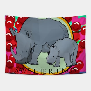 Save the Rhinos Tapestry