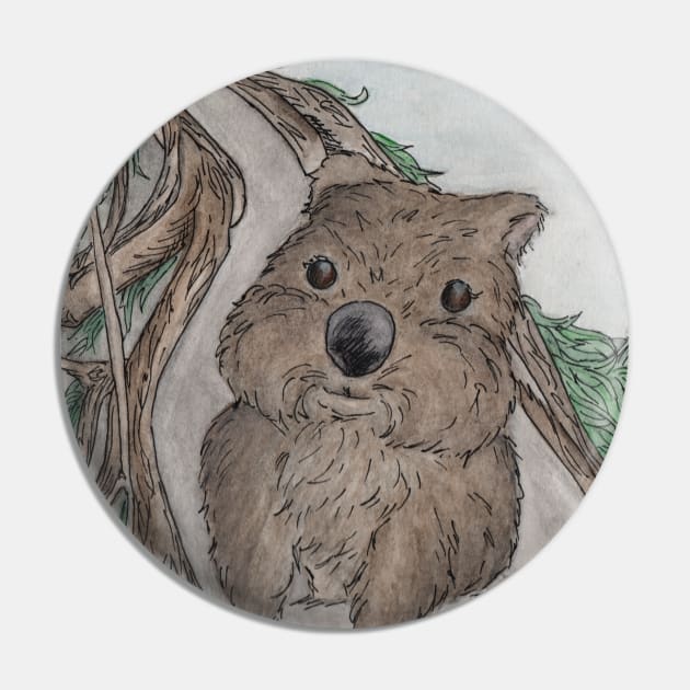 Curious Wombat Pin by AussieLogic