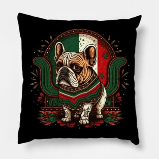 Bulldog Cinco de Mayo Pillow