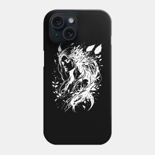 Nymph with leaves Phone Case