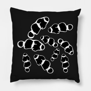 Black and White Clown Fish Pillow
