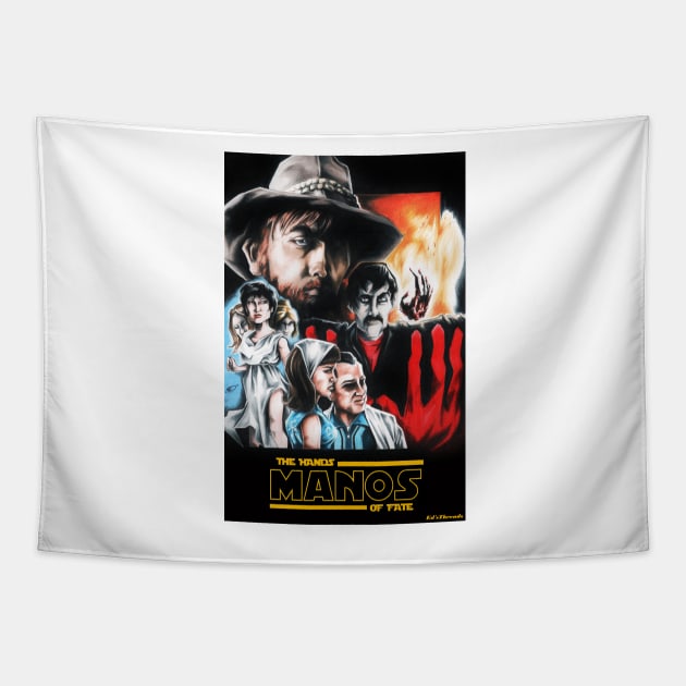 Manos the Hands of Fate Tapestry by EdsThreads