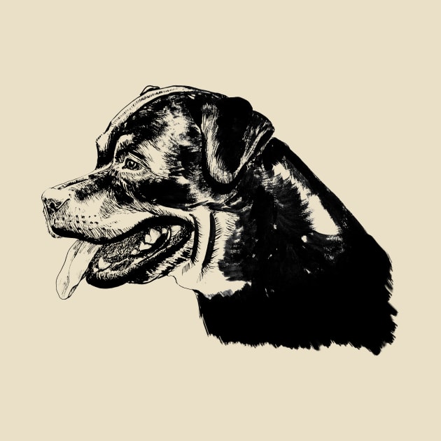 rottweiler portrait by VicaVeresk