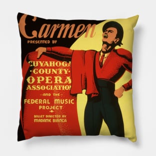 Carmen Opera Poster by Cuyahoga County Opera Pillow