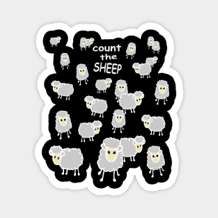 counting sheep, white Magnet