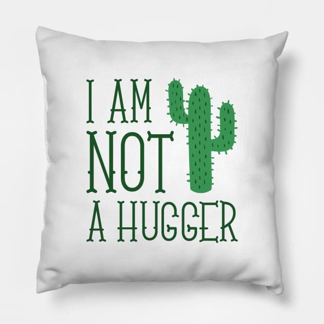 I Am Not A Hugger Pillow by LuckyFoxDesigns