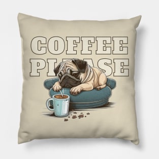 Coffee Pug Pillow