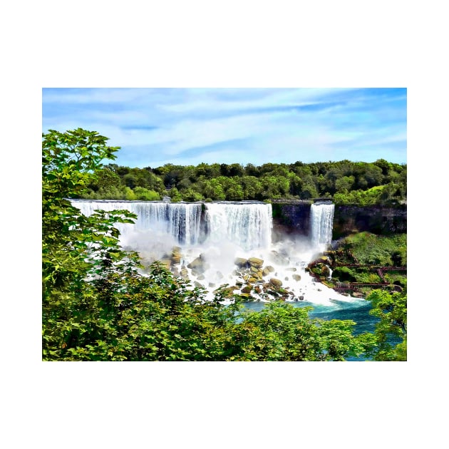 Niagara Falls NY - American Falls and Bridal Veil Falls by SusanSavad