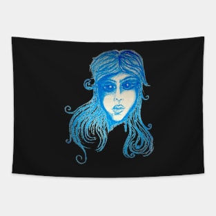 Blue Girl Tapestry