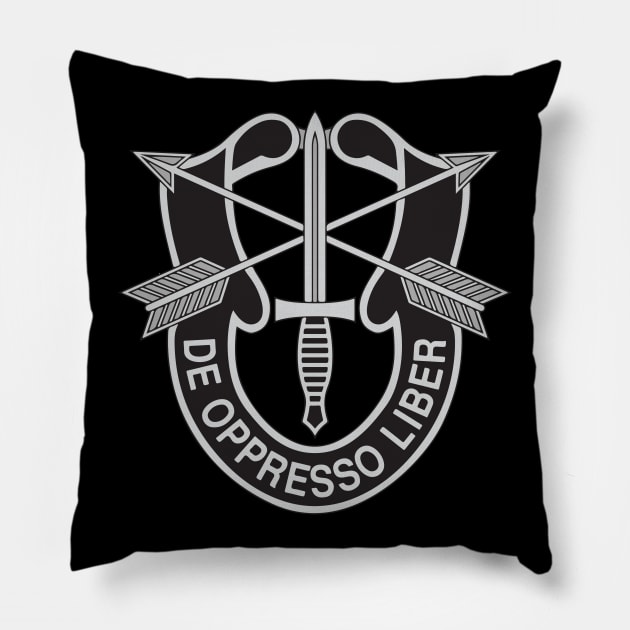 US Army Special Forces "De Opresso Liber" Insignia Pillow by Mandra