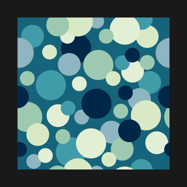 Spots and Dots Teal and Blue by Blue-Banana