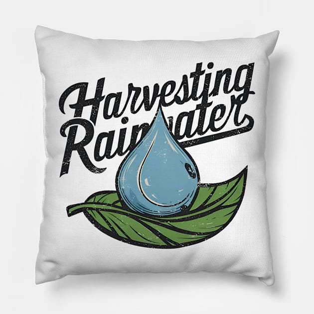 Rainwater harvesting Pillow by BobaTeeStore