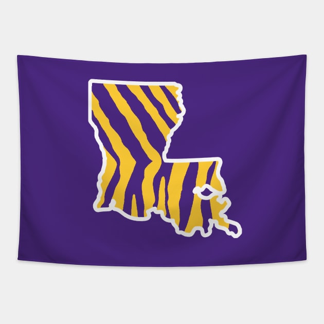 Louisiana Stripes - Purple Tapestry by KFig21